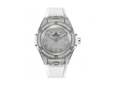 MS Factory Hublot Big Bang diamond Silver steel case with White Watch
